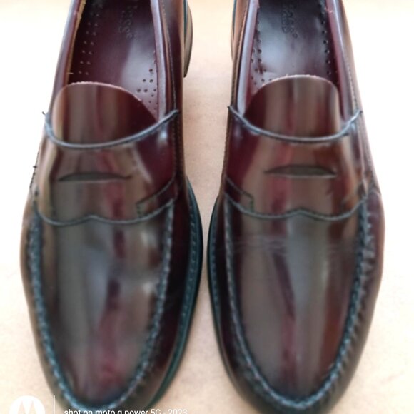 Men's Bass Burgundy Penny Loafers/Slip-Ons, Size 12M - Picture 1 of 8